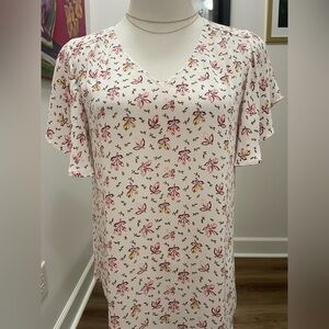 Flutter Sleeve Top/ Blouse size Small